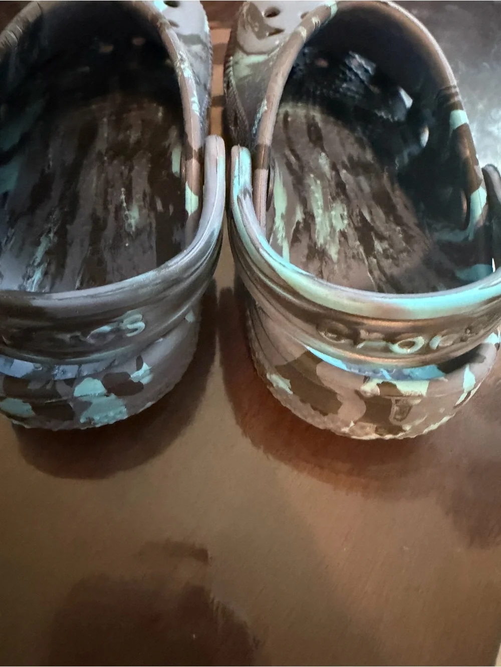 Kids Crocs - Light Blue Marble